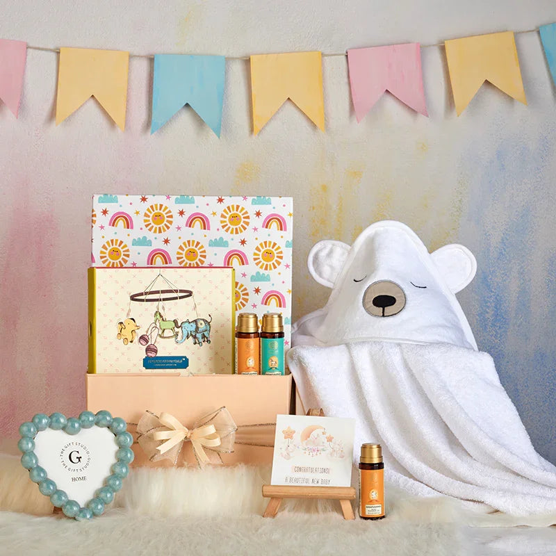 Baby Bath & Cuddle Hamper