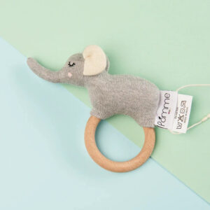 Knitted Soft Elephant Rattle