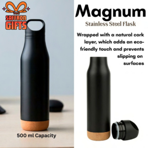 Magnum Stainless Steel Flask with Cork Base (500ml)