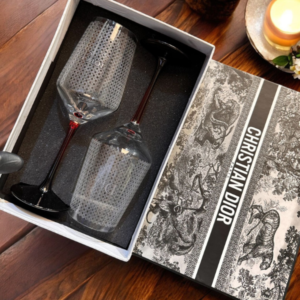 Designer Crystal Wine Glass Gift Set (2 Pieces)