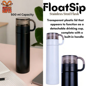 FloatSip Stainless Steel Flask with Cup Lid (500ml)
