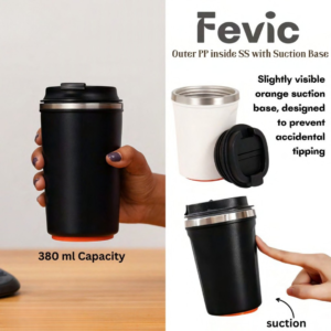 Fevic Suction Base Stainless Steel Mug (380ml)
