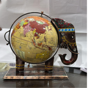 Elephant Globe Decorative Showpiece