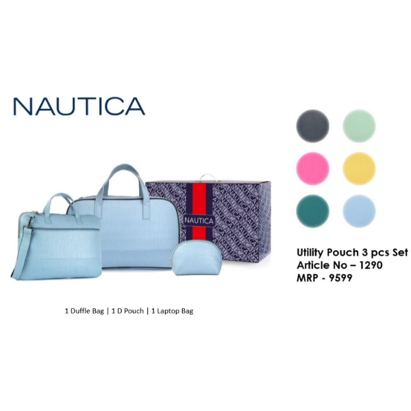 Nautica Travel Bag & Utility Pouch Combo Set