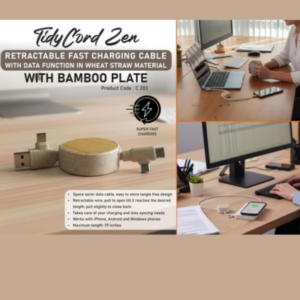 Tidy Wand Zen Retractable Fast Charging Cable