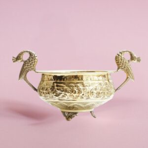 Peacock Design Brass & Copper Urli