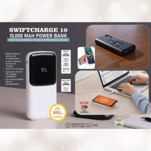 SwiftCharge 10 Power Bank with Integrated Cables 10000mAh