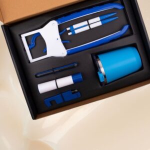 Doctor Mug set: Folding Coat hanger, Lint remover, Folding scissors, Mobile/Tablet stand, Pen/Pencil combo, Stainless steel mug