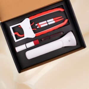 Doctor Magnifier set: Folding Coat hanger, Lint remover, Folding scissors, LED Magnifier, Capsule shape Air freshener