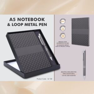Globe Notebook Gift set: A5 Globe Notebook With Pen