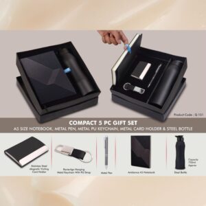 EcoFelt Notebook Gift set: A5 Eco Notebook With Paper Clip Gel Pen