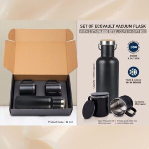 2 in 1 Dark Set: 3 fold Notebook with Metal Pen