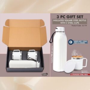 Set of Cola Vacuum Flask with 2 Stainless steel cups in Gift box