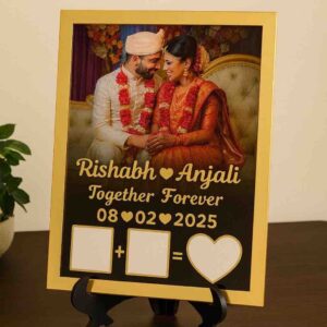 Personalized Photo Frame with Name & Date Design