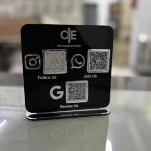 Custom Acrylic QR Code Display Stand (Social Media & Review Stand)