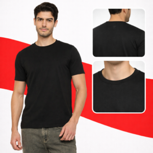 Woodland Black Round Neck