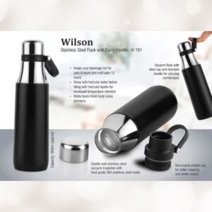 Power Plus Wilson Stainless Steel Flask With Carry Handle H161