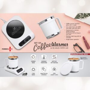 Electric Coffee Warmer Set with Stainless Steel Mug