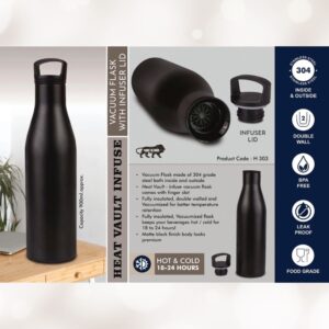 Heat Vault Vacuum Flask with Infuser Lid
