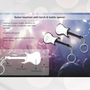 Guitar Keychain with Torch & Bottle Opener