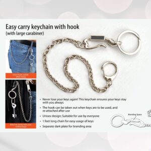 Easy Carry Keychain with Hook (Large Carabiner)