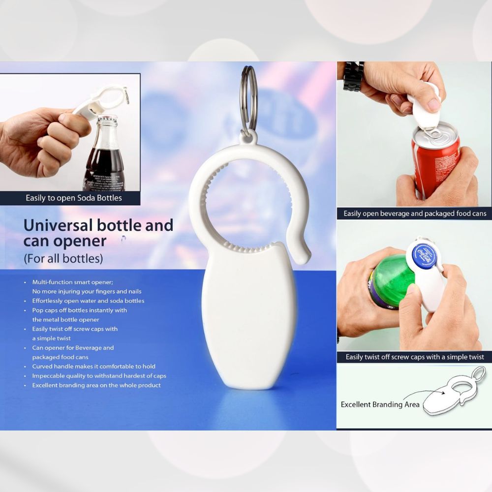 Universal Bottle & Can Opener Keychain