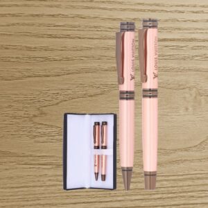 Peach Rose Gold Luxury Pen Gift Set
