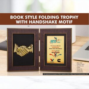 Wooden Plaque with Golden Plate Award