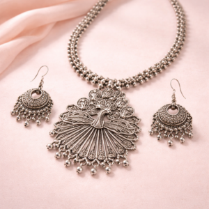 Peacock Majesty Statement Necklace Set
