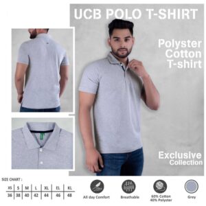 UCB Polo T-Shirt Grey PC Blend