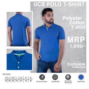 UCB Polo T-Shirt White Cotton Tipping