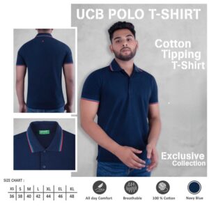 UCB Polo T-Shirt Steel Grey Lycra Cotton