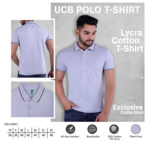 UCB Polo T-Shirt Maroon Lycra Cotton