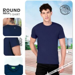 Benetton Round Neck T-Shirt Navy Blue