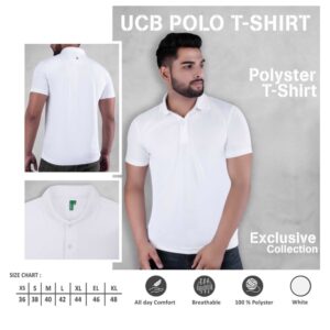 UCB Polo T-Shirt White Polyester