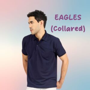 Eagles Interlock Polo Neck Dry Fit T-Shirt (130–140 GSM, Micro Polyester)