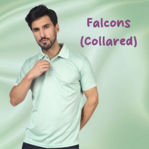 Falcons Football Knit Moisture Wicking Polo T-Shirt (180–200 GSM, Dry Fit Polyester)