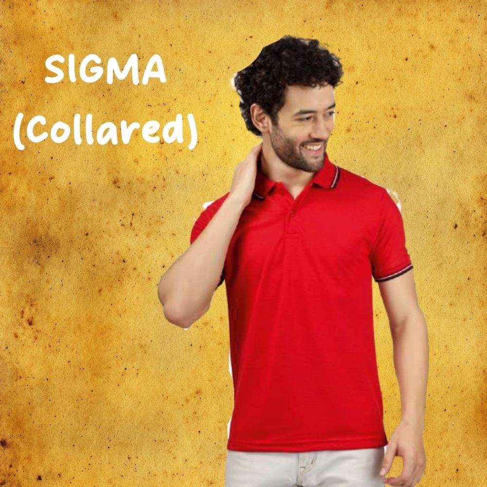 Sigma Premium Double Pique Tipped Collar Polo T-Shirt (215–230 GSM, PC Blend)