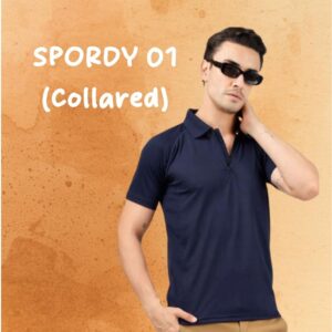 Spordy 01 Zipper Performance Polo T-Shirt (160–170 GSM, Micro Polyester Jacquard)