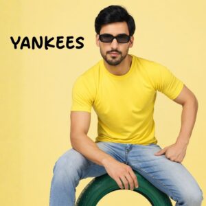 Yankees Matte Mesh Round Neck T-Shirt