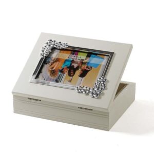 Ivory Bloom Photo Keepsake Box