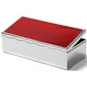 Scarlet Enamel Slim Jewel Case