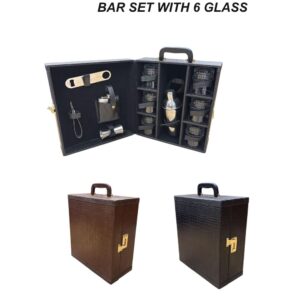 Deluxe Bar Set with 6 Glasses
