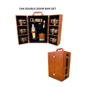Classic Double Door Bar Set – Tan Finish