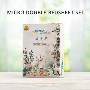 Crafted Tunes Double Bedsheet Set Microfiber