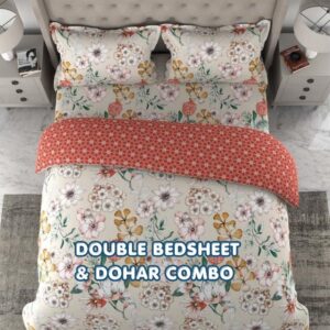 Comfort Living Double Bedsheet & Dohar Combo