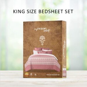 Sanskrit King Bedsheet Set Cotton 144 TC