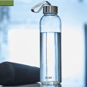 Wave Glass Bottle with Sleeve