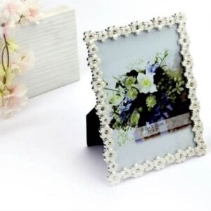 Enamel Single Layer Flower Photo Frame