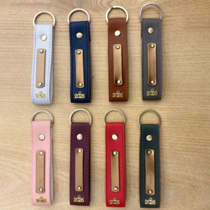 Multicolor Leather Keychain Combo Set (Pack of 8)